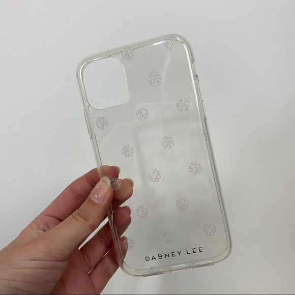 Dabney Lee Clear Silver Polka Dot iPhone 11 / iPhone XR Phone Case - Picture 5 of 5